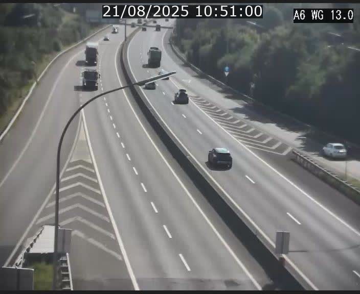 Traffic live webcam Luxembourg Mamer - A6 - BK 13 - direction Luxembourg/France/Allemagne