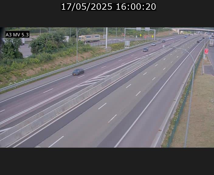 Webcam à l'Aire de Berchem au Luxembourg sur l'A3. Vue orientée vers la France