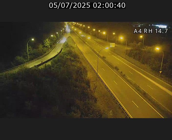 Traffic live webcam Luxembourg Jonction Lankelz - A4 - BK 14.7 - direction Luxembourg