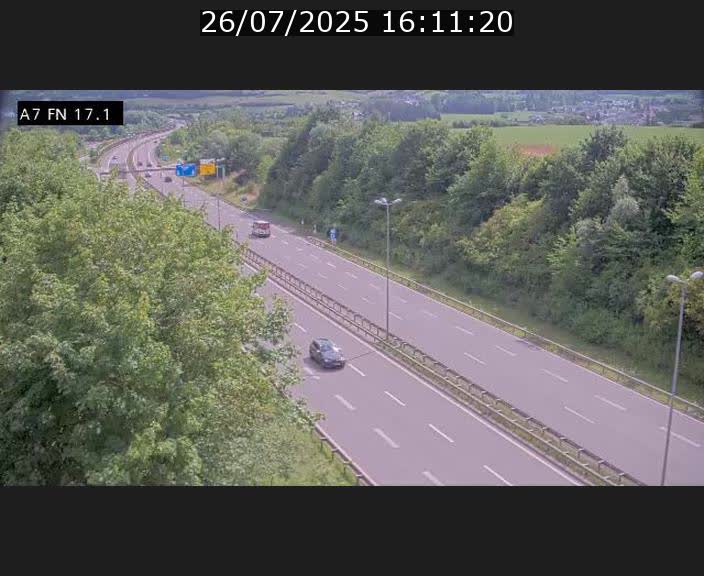 Caméra trafic Luxembourg - A7, Merscherbierg direction Mersch