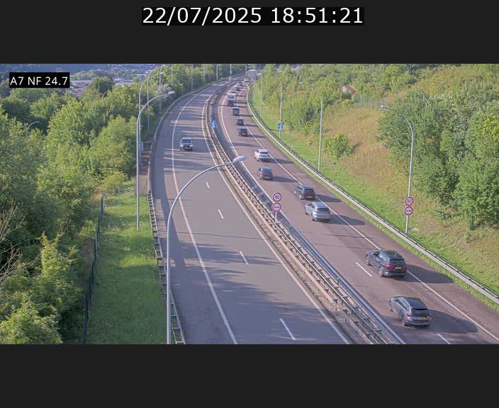 Caméra trafic Luxembourg - A7, Schieren direction Mersch
