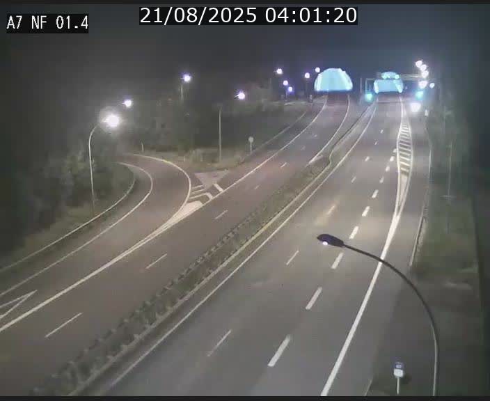 Caméra autoroute Luxembourg A7 - Echangeur Waldhaff - direction Tunnel Stafelter