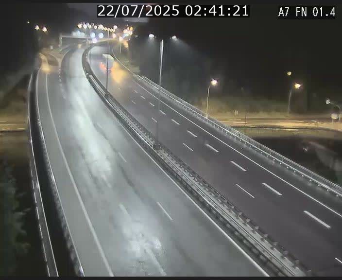 Caméra autoroute Luxembourg A7 - Tunnel Stafelter - direction Echangeur Grünewald