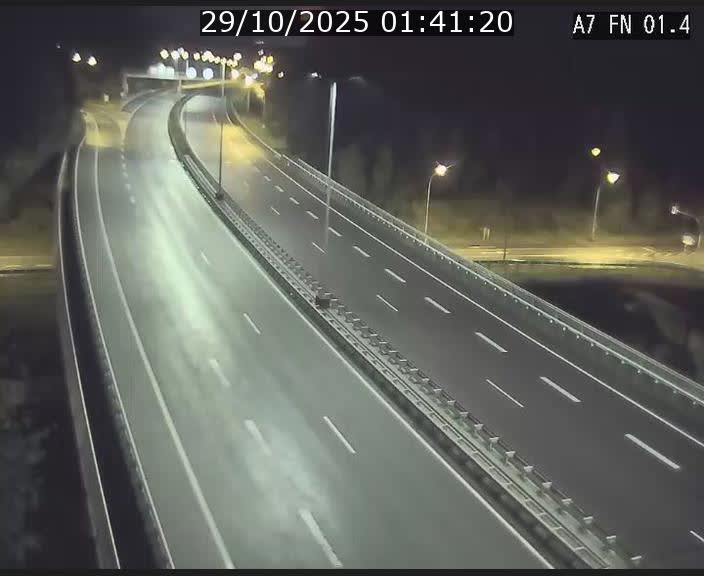 Caméra autoroute Luxembourg A7 - Tunnel Stafelter - direction Echangeur Grünewald