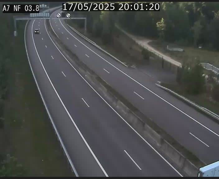 Webcam autoroute A7 au Luxembourg à la sortie du Tunnel Stafelter vers le Nord