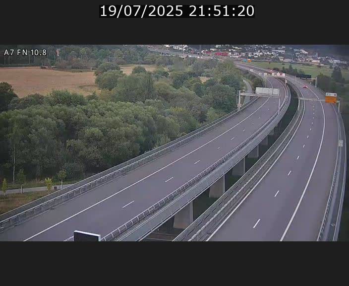 Caméra trafic Luxembourg - A7, Tunnel Gousselerbierg, sortie sud, direction rond-point Lorentzweiler (BK 10.8)