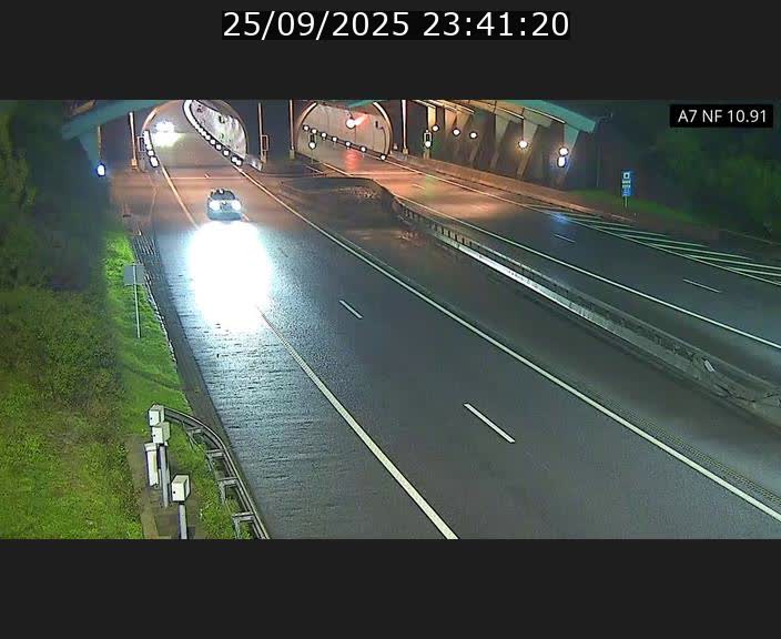 Caméra trafic Luxembourg - A7, Tunnel Gousselerbierg, entrée sud, direction Mersch