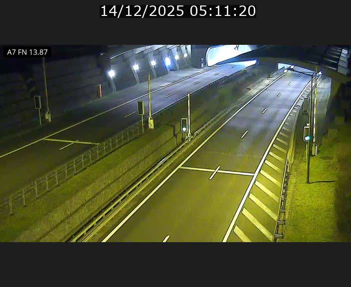 Caméra trafic Luxembourg - A7, Tunnel Gousselerbierg, entrée nord, direction Lorentzweiler