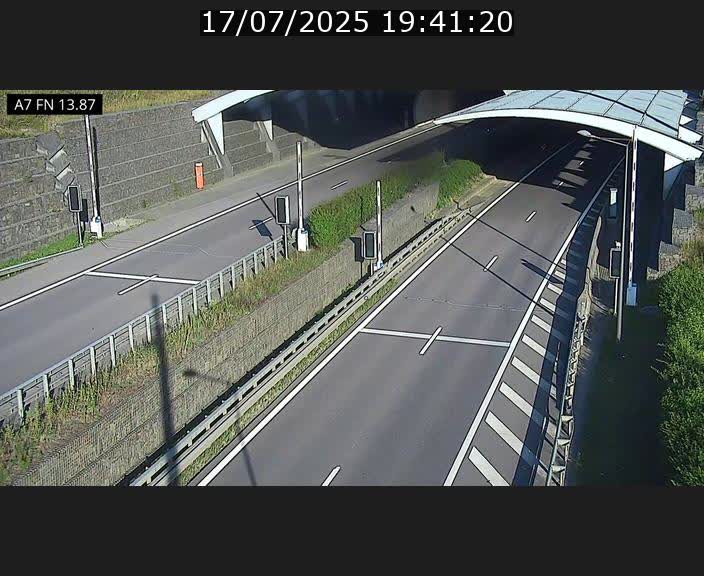 Caméra trafic Luxembourg - A7, Tunnel Gousselerbierg, entrée nord, direction Lorentzweiler