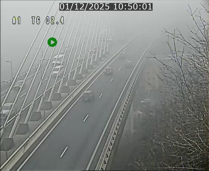 Traffic live webcam Luxembourg Sandweiler - A1 direction Luxembourg-ville - BK 2.4