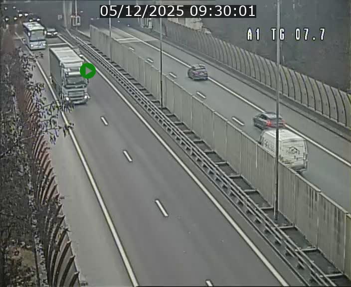 Traffic live webcam Luxembourg Kirchberg - A1 direction Luxembourg-ville - BK 7.7
