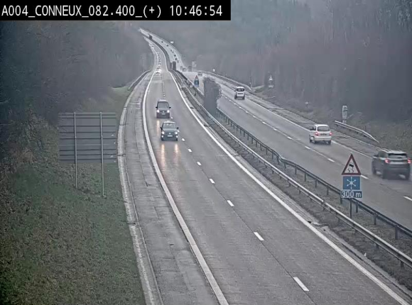 Webcam à hauteur de Conneux sur l'E411 en direction du sud de la Belgique