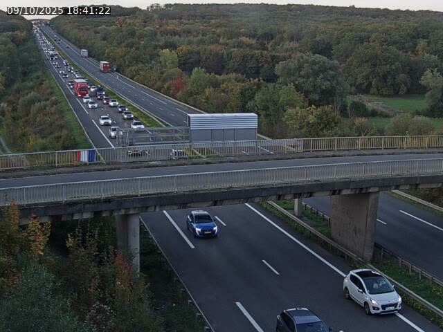 Caméra autoroute France - A31, Zoufftgen direction Luxembourg-ville, à la frontière entre la France et le Luxembourg