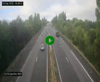 Webcam routière à la fin de la N10, en périphérique ouest d'Angouleme, proche de la jonction avec l'A10
