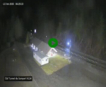 Webcam à l'entrée du tunnel du Somport, côté français, sur la N134, dans les Pyrénées, en direction de l'Espagne, à 1116 mètres d'altitude