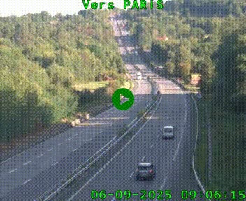 Caméra routière sur l'autoroute A20 à Bessines-sur-Gartempe. Vue orientée vers Paris