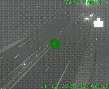 Caméra routière sur l'autoroute A20 au nord de Limoges, à la jonction avec la N520. Vue orientée vers Paris