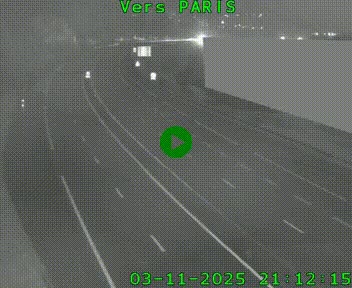 Caméra routière sur l'autoroute A20 à Brive-la-Gaillarde, à la jonction avec l'A89. Vue orientée vers Paris