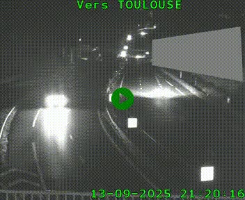Caméra routière sur l'autoroute A20 à Noailles, en périphérie de Brive-la-Gaillarde. Vue orientée vers Toulouse