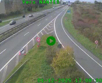 Webcam N147 au nord de Poitiers et à la jonction avec la A10