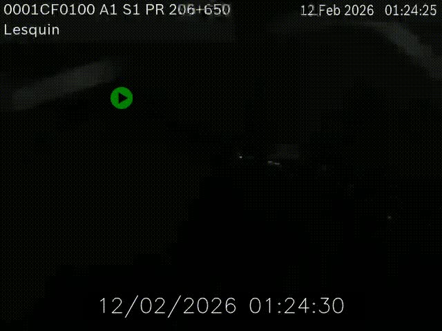 Webcam autoroute A1 à hauteur de Lesquin. Vue orientée vers Lille