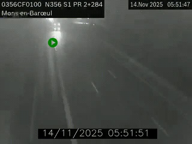 Webcam à l'entrée de Lille en direction du périphérique, à proximité de Mons-en-Baroeul sur la N356