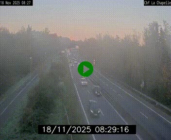 Webcam sur le périphérique de Nantes (N844) à hauteur de Porte de la Chapelle, au nord de la ville