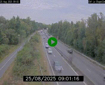 Webcam sur le périphérique de Nantes (N844) à hauteur de Porte de la Chapelle, au nord de la ville