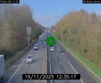 Webcam sur le périphérique de Nantes (N844) entre la Porte de Saint-Luce et la Porte d'Anjou, à l'est de la ville