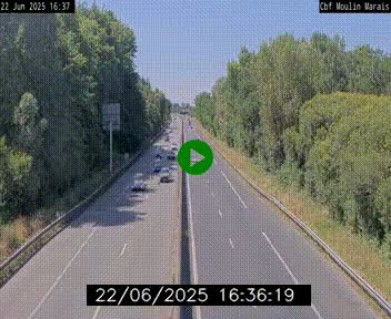 Webcam sur le périphérique de Nantes (N844) entre la Porte de Saint-Luce et la Porte d'Anjou, à l'est de la ville