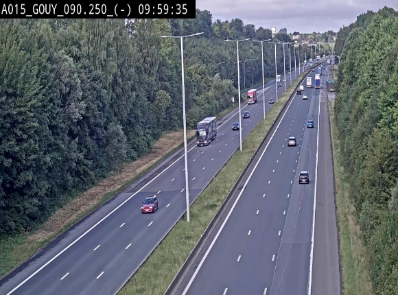 Webcam autoroute Belgique - Gouy-lez-piéton - E42 - BK 90.3