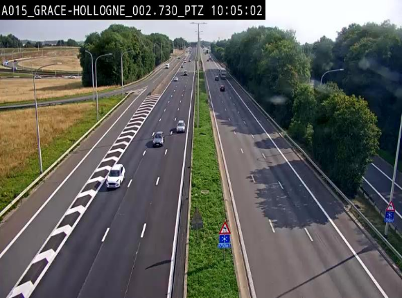 Caméra trafic Belgique - Grâce-Hollogne - E42, jonction avec A604, direction Loncin/Aéroport de Liège -  BK 3.2