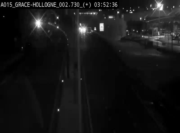 Webcam E42/A15 à Grâce-Hollogne, à proximité de la jonction avec l'A604. Vue orientée vers Namur