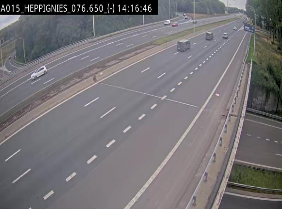 Webcam autoroute Belgique - Heppignies - E42 direction Namur - BK 76.4