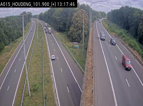 Webcam autoroute Belgique - Houdeng-Goegnies - Jonction E19/E42 direction Tournai/Mons - BK 101.85