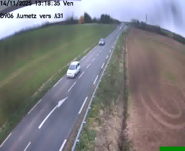 Webcam sur la D906 à Aumetz, juste après la fin de la D16. Vue orientée vers A30