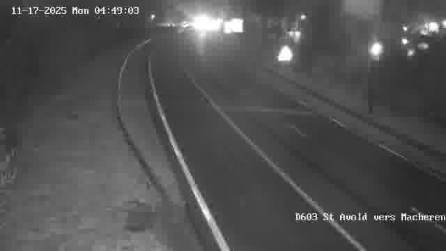 Webcam sur la D603 située à proximité de Saint-Avold. Vue orientée vers Macheren.