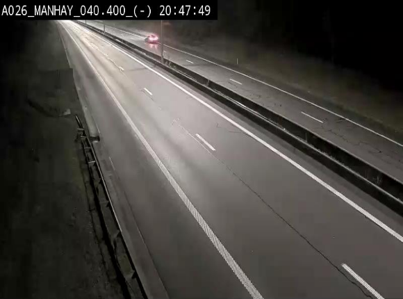 Webcam autoroute A26/E25 à hauteur de Manhay, après la jonction avec la N651 en direction de Liège - BK 40.4