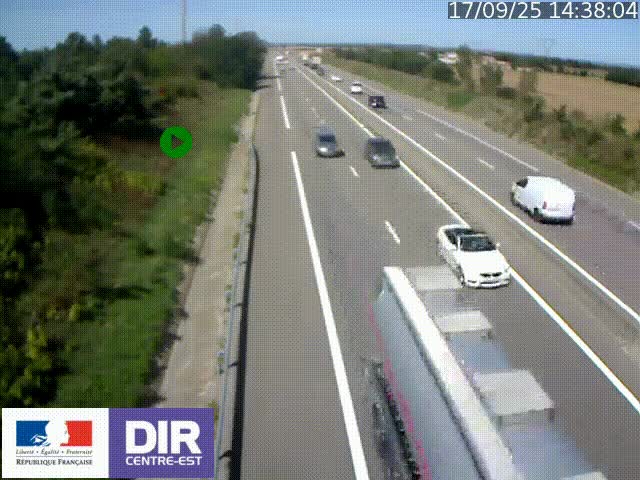 Webcam sur le contournement de Valence, sur la Nationale 7, à la jonction avec la N532, caméra orientée vers Grenoble