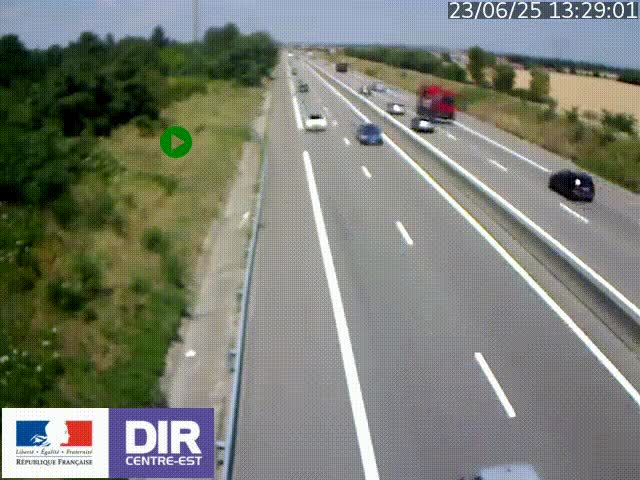 Webcam sur le contournement de Valence, sur la Nationale 7, à la jonction avec la N532, caméra orientée vers Grenoble