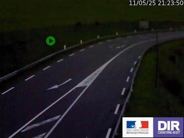 Webcam sur le col Pin Bouchain, vue orientée vers Roanne, en provenance de Lyon sur la nationale 7 (N7)