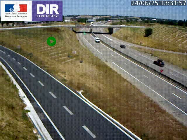 Webcam sur le contournement de Valence, sur la Nationale 7, caméra orientée vers Lyon