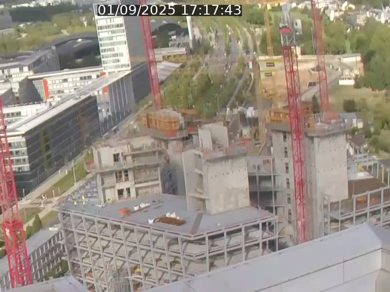 Webcam sur l'avenue John Fitzgerald Kennedy (N51) avec vue orientée vers le Findel