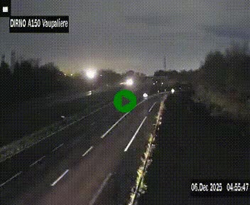 Webcam autoroute A150 à hauteur de La Vaupalière en périphérie de Rouen. Vue orientée vers Rouen