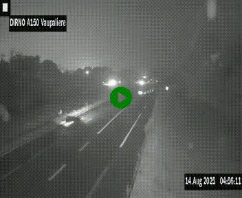 Webcam autoroute A150 à hauteur de La Vaupalière en périphérie de Rouen. Vue orientée vers Rouen