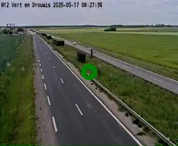 Webcam à hauteur de Vert-en-Drouais sur la N12, en périphérie de Dreux. Vue orientée vers Alençon