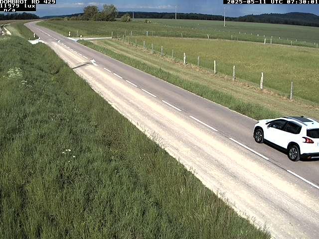 Webcam à Dombrot-le-Sec dans le département des Vosges sur la D429 à 407 mètres d'altitude