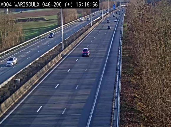 Webcam autoroute Belgique - Warissoulx - E411 - BK 46.2