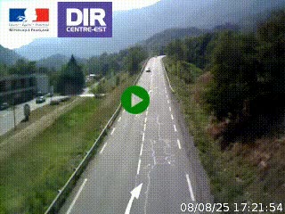 Web cam sur la N90 à Aime, en provenance de Bourg-Saint-Maurice et en direction d'Albertville