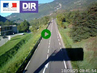 Web cam sur la N90 à Aime, en provenance de Bourg-Saint-Maurice et en direction d'Albertville